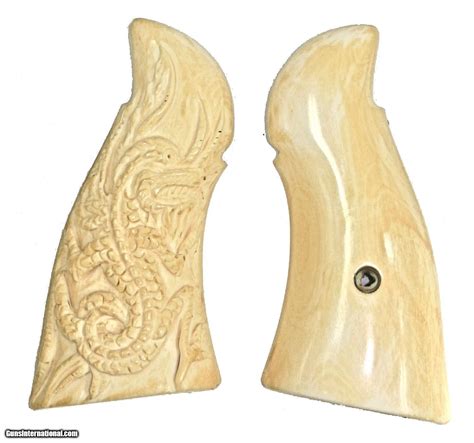 handicraftgrips New Smith & Wesson S&W N Frame Square Butt Grips Silver Medallions Checkered Finger Groove Hardwood Hard Wood Handmade Beautiful Sport for . . N frame bone grips